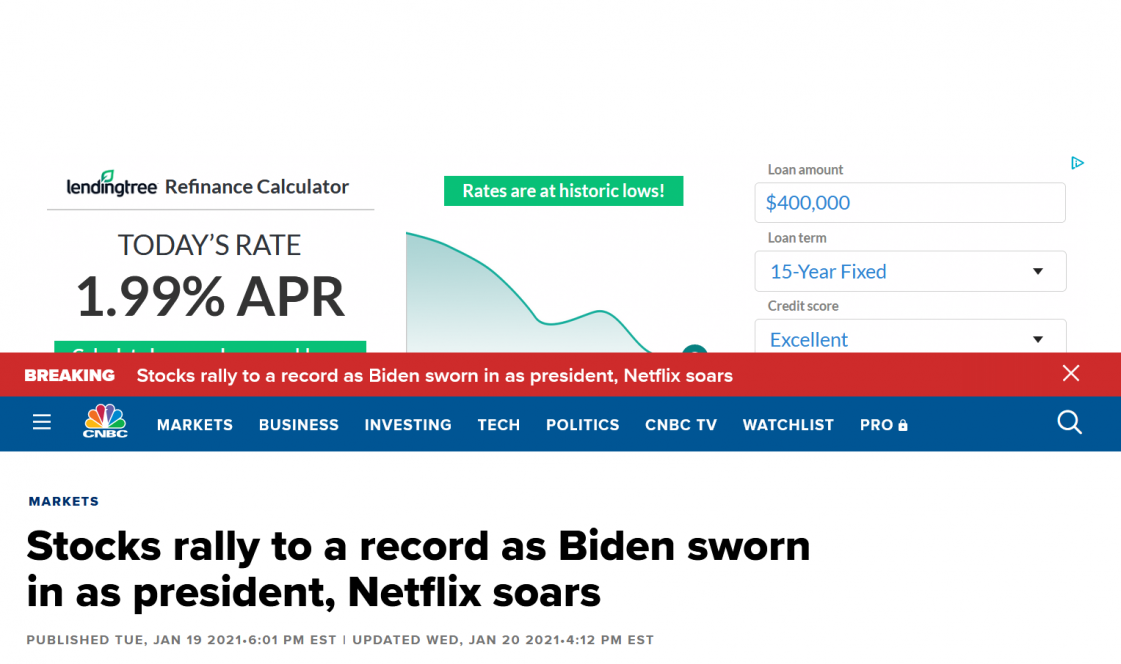 gallery/screenshot_2021-01-20 stocks rally to a record as biden sworn in as president, netflix soars